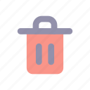 trash can, delete button, recycle bin, waste container 