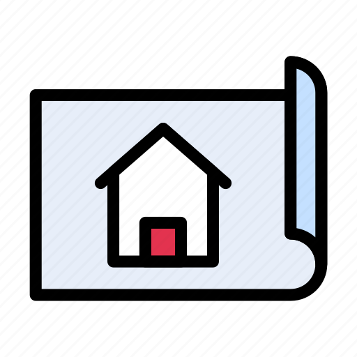 Blueprint, building, construction, house, map icon - Download on Iconfinder