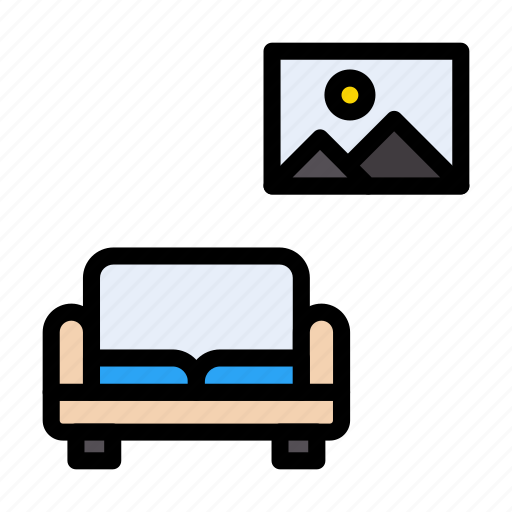 Couch, furniture, interior, picture, sofa icon - Download on Iconfinder