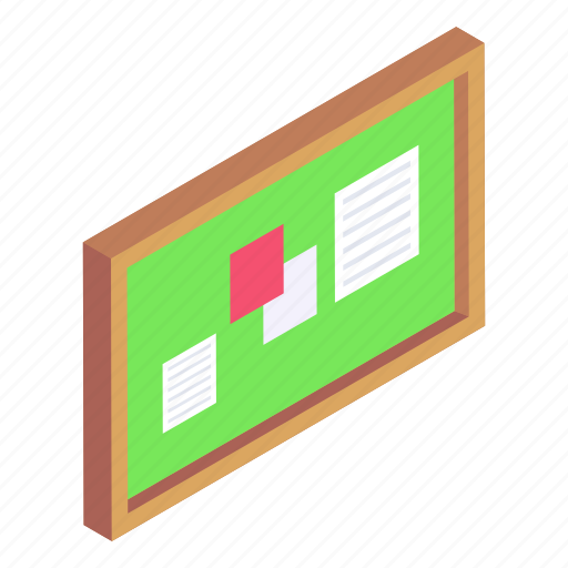Bulletin board, noticeboard, message board, information board, board icon - Download on Iconfinder