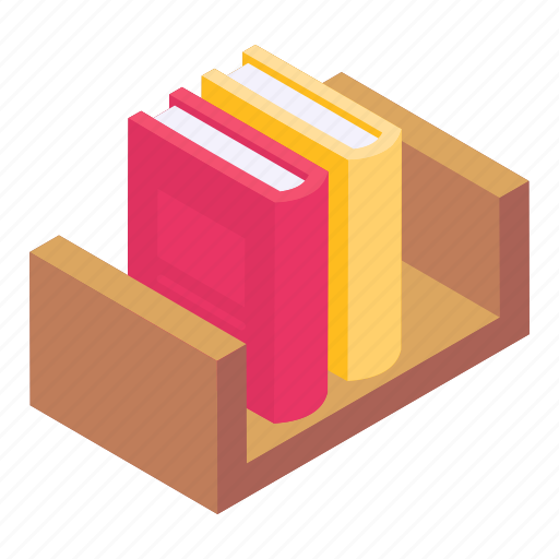 Bookshelf, bookrack, book arrangement, books, booklets icon - Download on Iconfinder