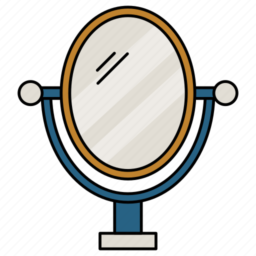 Mirror, furniture, round, bathroom, belongings icon - Download on Iconfinder