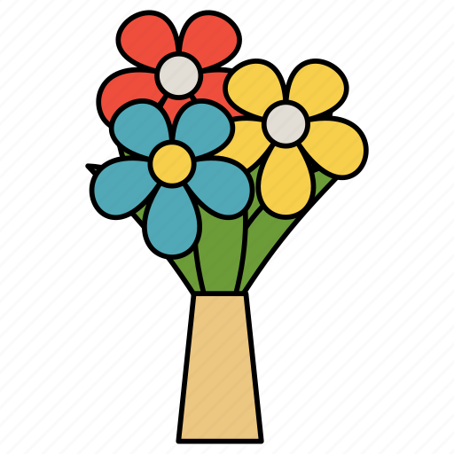 Flowers, vase, decoration, container, interior, equipment icon - Download on Iconfinder
