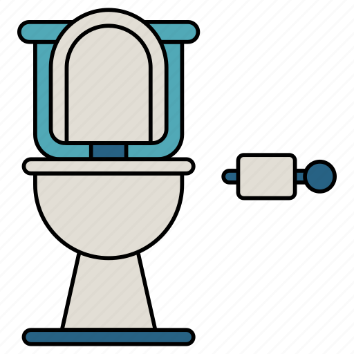 Bathroom, commode, toilet, washroom, tissue paper icon - Download on Iconfinder
