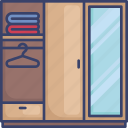 closet, clothes, clothing, cupboard, furnishing, furniture, hanger