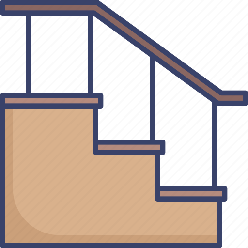 Estate, property, railing, real, stairs, stairwell icon - Download on Iconfinder