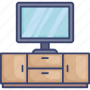 furnishing, furniture, interior, monitor, screen, television, tv
