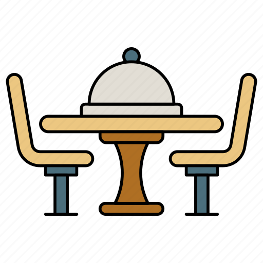 Table, chair, seat, furniture, dishware, dining table icon - Download on Iconfinder