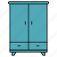 cupboard, furniture, drawers, cabinet, handles, steel, closet 