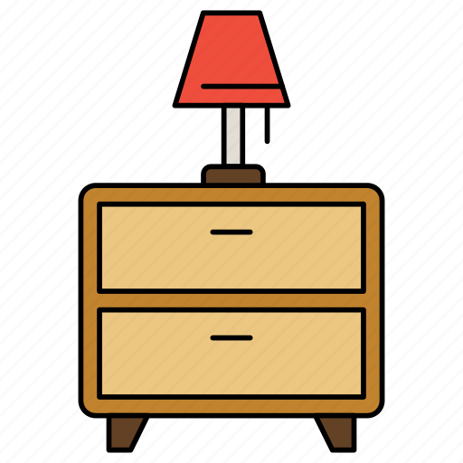 Drawers, handles, furniture, electric lamp, bedside, table icon - Download on Iconfinder