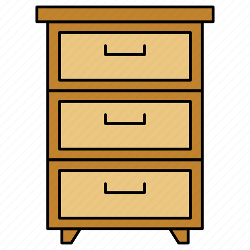 Drawers, cabinets, handles, furniture, table, bedside icon - Download on Iconfinder