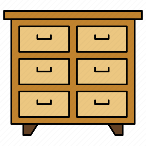 Drawers, cabinets, handles, furniture, console table icon - Download on Iconfinder