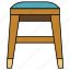 stool, furniture, foot stool, wooden, seat 