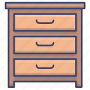bedside, chest, drawer, table 