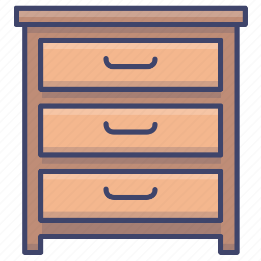 bed and chest of drawers set icon