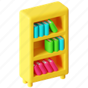 bookshelf, bookcase, book, library, education, books, study, literature, furniture 