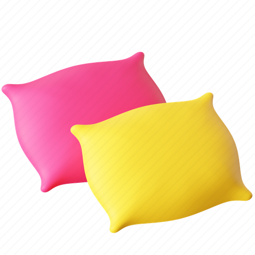 Cushion, pillow, home, bedroom, sleep, sofa, comfortable 3D illustration - Download on Iconfinder
