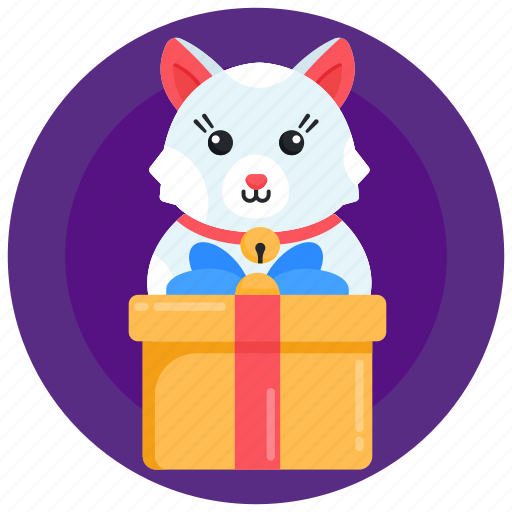 Gift box, cat gift, cat surprise, pet gift, animal gift icon - Download on Iconfinder
