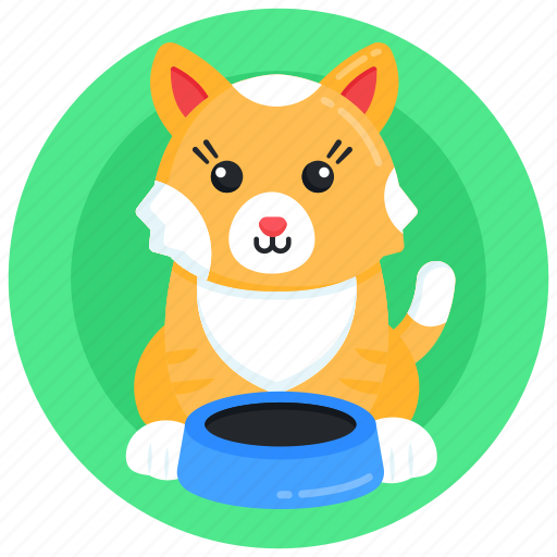 Cat bowl, cat food bowl, pet bowl, pet food bowl, dry food bowl icon - Download on Iconfinder