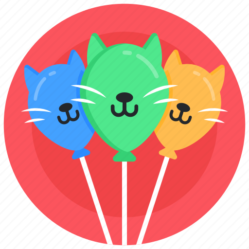 Balloons, cat balloons, kitten balloons, decorative balloons, airships icon - Download on Iconfinder
