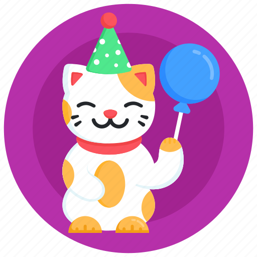 Birthday cat, party cat pet birthday, kitten birthday, pet party icon - Download on Iconfinder