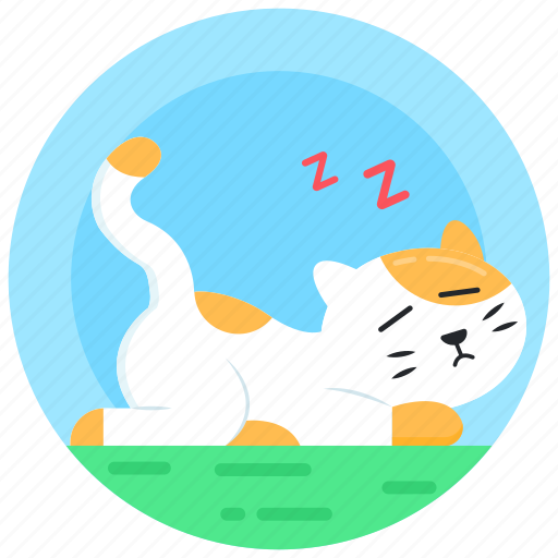 Snoozing cat, sleeping cat, cat resting, sleeping kitten, domestic cat icon - Download on Iconfinder