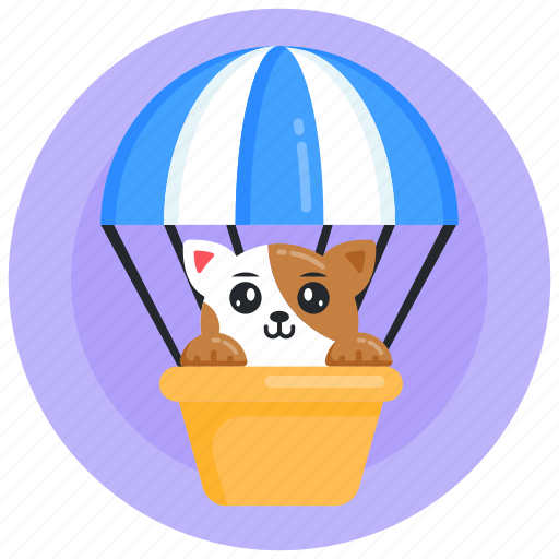 Pet air balloon, cat air balloon, animal air balloon, hot air balloon, cat balloon icon - Download on Iconfinder