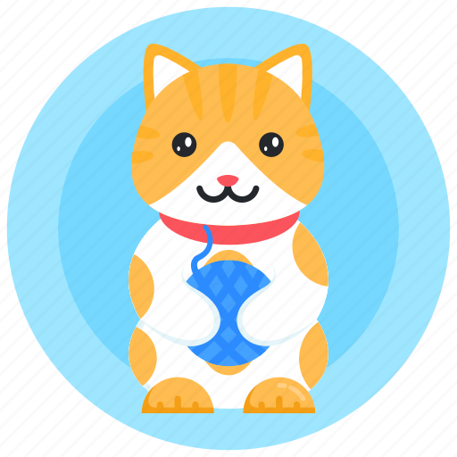Cat spool, cat knitting, cat knitting spool, cat crochet, cat yam ball icon - Download on Iconfinder
