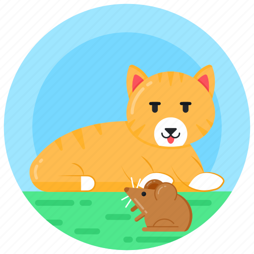 Cat mice, cat mouse, kitten mouse, cat rat, cat and mouse icon - Download on Iconfinder