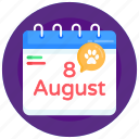 cat day calendar, cat day date, almanac, agenda, reminder