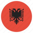 albania, albanian, flag, national