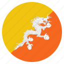 bhutan, bhutanese, country, flag
