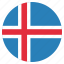 country, flag, iceland