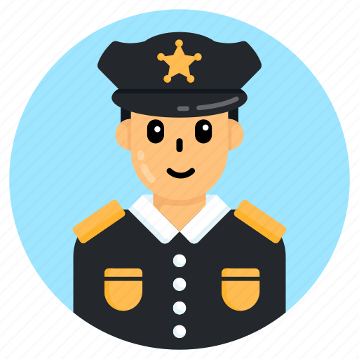 Police officer, policeman, patrolman, peace officer, lawman icon - Download on Iconfinder