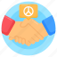 peace agreement, peace contract, peace deal, peaceful handshake, handclasp 