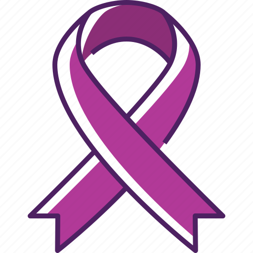 Ribbon, award, gift, decoration, badge, peace, purple ribbon icon - Download on Iconfinder
