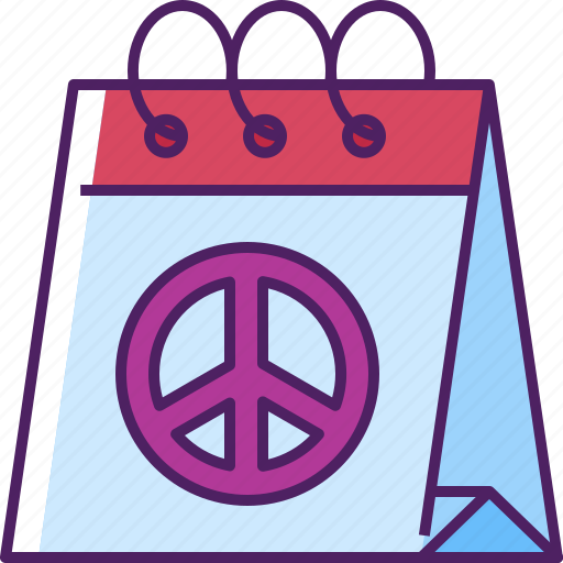 Calendar, peace day, peace, peace sign, pacifism, date, schedule icon - Download on Iconfinder