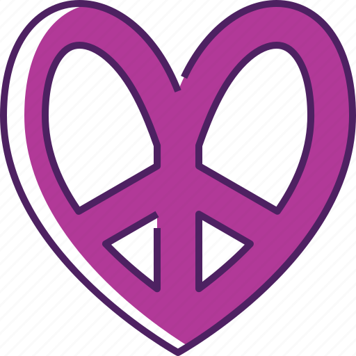 Heart, love, valentine, peace, peace sign, pacifism, world peace icon - Download on Iconfinder