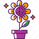 plant, nature, flower, sunflower, peace, peace sign, pacifism