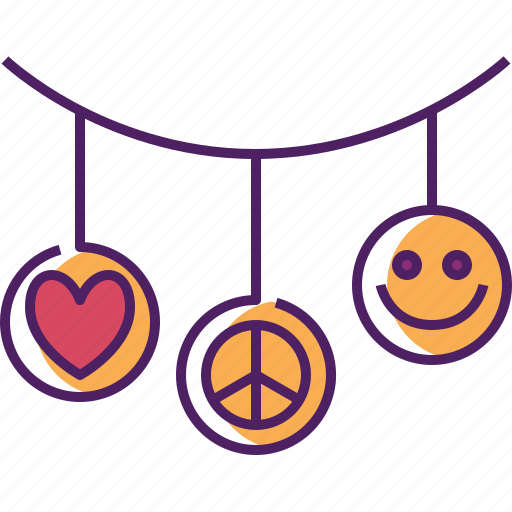 Decorations, peace day, peace sign, decoration, smiley, heart, love icon - Download on Iconfinder