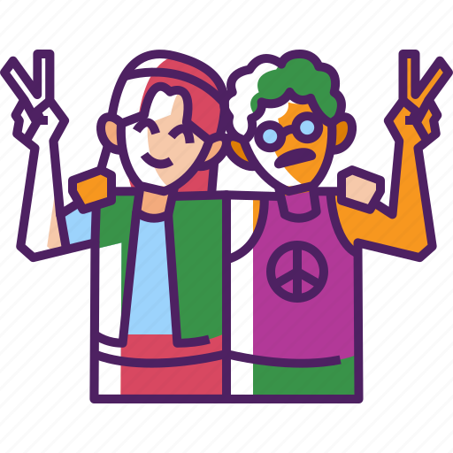 Hug, love, happy, together, peace, hippie, pacifism icon - Download on Iconfinder
