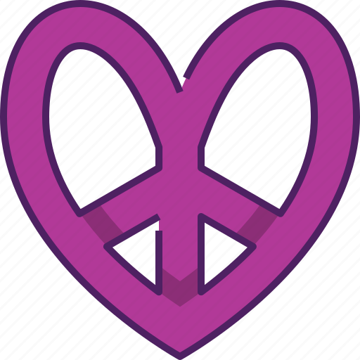 Heart, love, valentine, peace, peace sign, pacifism, world peace icon - Download on Iconfinder