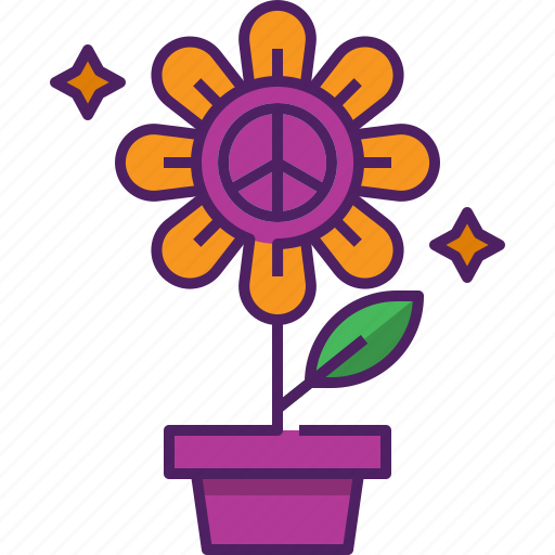 Plant, nature, flower, sunflower, peace, peace sign, pacifism icon - Download on Iconfinder