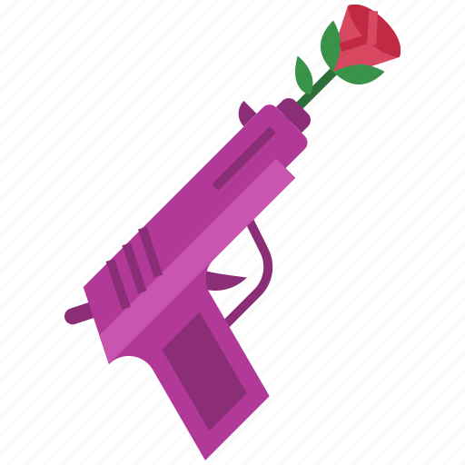 Gun, and, rose, gun and rose, no gun, no war, flower icon - Download on Iconfinder