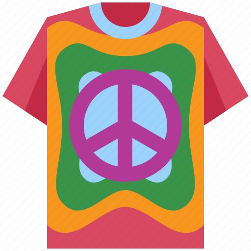 T, shirt, t shirt, fashion, peace sign, hippie, peace symbol icon - Download on Iconfinder