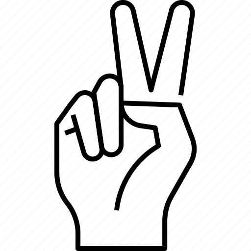 Peace, gesture, peace gesture, hand gesture, victory, hand, peace sign icon - Download on Iconfinder