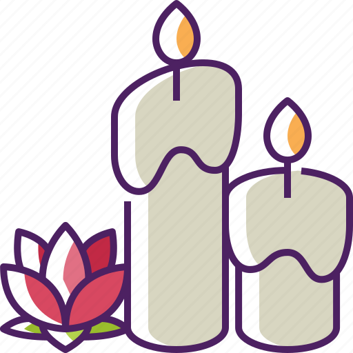 Candles, relaxation, lotus, yoga, exercise, relax, meditation icon - Download on Iconfinder