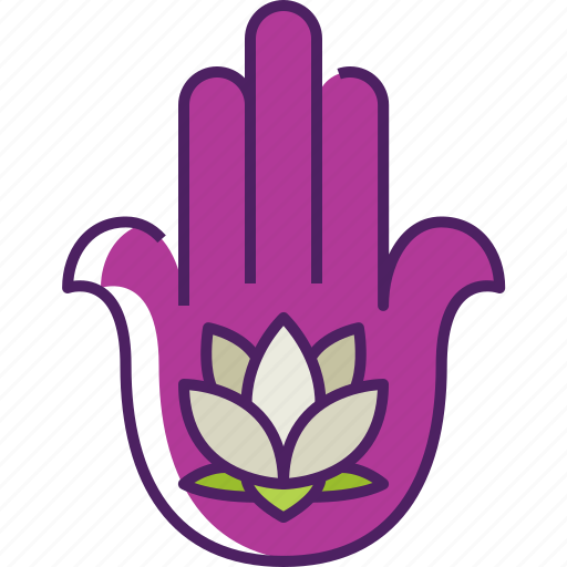 Hamsa, hand, hamsa hand, religion, palm, culture, lotus icon - Download on Iconfinder