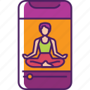 smartphone, mobile, phone, technology, yoga, online, meditation