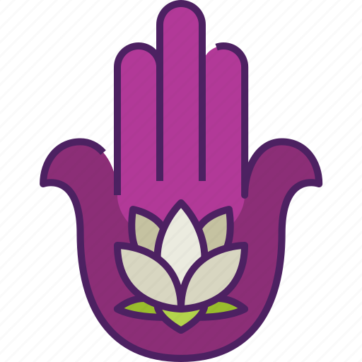 Hamsa, hand, hamsa hand, religion, palm, culture, lotus icon - Download on Iconfinder